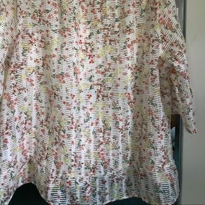 NWT floral semi sheer top.
